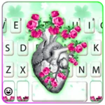 heart flower art android application logo